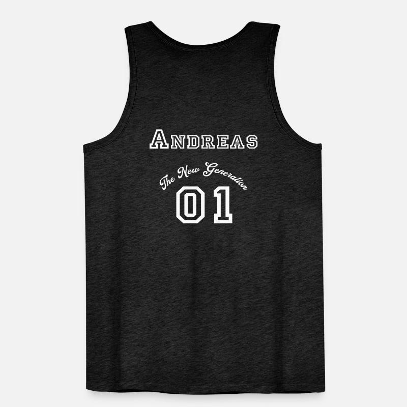 First name Andreas, white Men's Premium Organic Tank Top