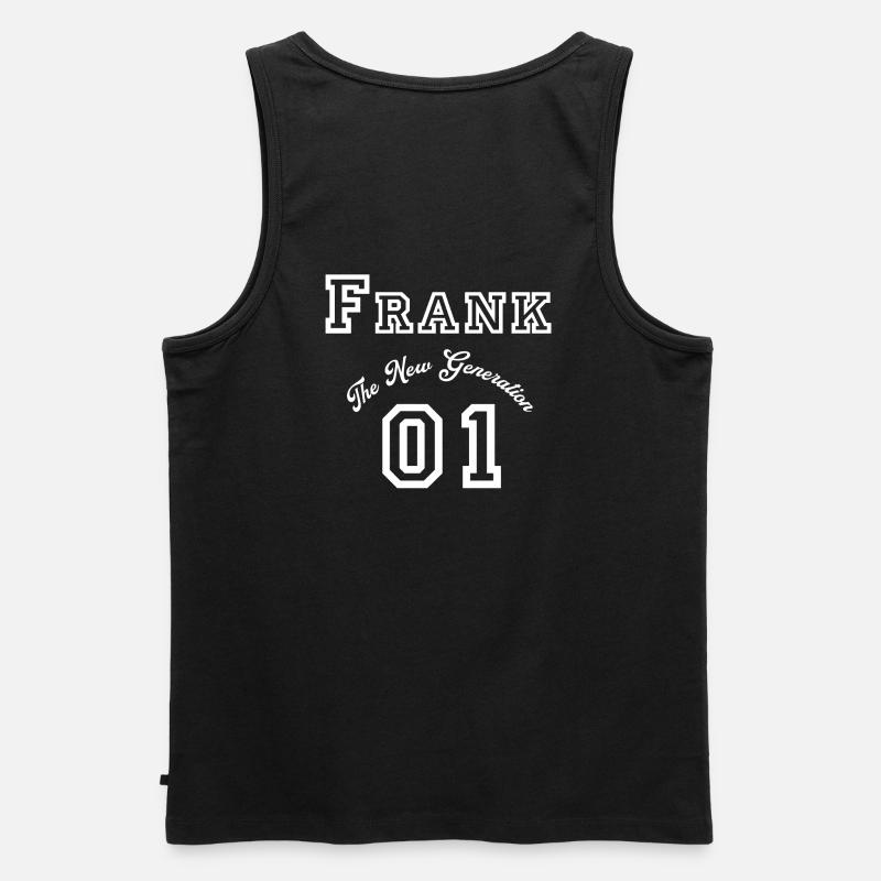First name Frank - white - Men's Premium Organic Tank Top - black