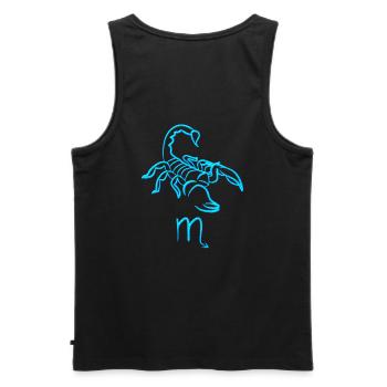 Scorpion - Men's Premium Organic Tank Top - black - Back - AI Model Male 178 light (178cm)