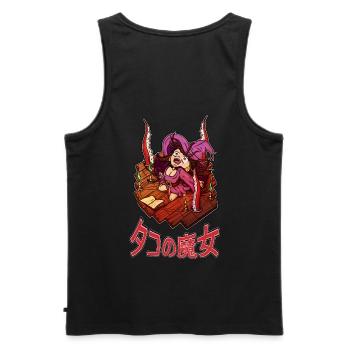 Witch summoning octopus tentacles - Men's Premium Organic Tank Top - black - Back - AI Model Male 178 light (178cm)