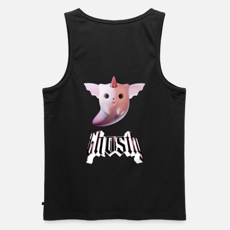 Ghostly Two - Männer Premium Bio Tank Top - Schwarz