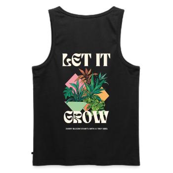 Let it grow - Plants - Men's Premium Organic Tank Top - black - Back - AI Model Male 178 light (178cm)