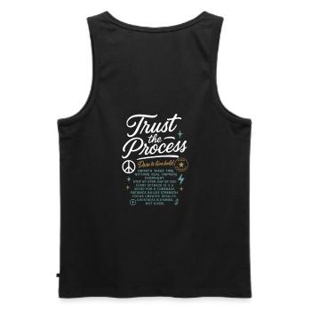 Trust_the_Process - Men's Premium Organic Tank Top - black - Back - AI Model Male 178 light (178cm)