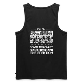 KFZ-Mechatroniker/Kraftfahrzeugmechatroniker/Autos - Männer Premium Bio Tank Top - Schwarz - Hinten - AI Model Male 178 light (178cm)