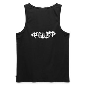 Belgian Malinois Schriftzug - Männer Premium Bio Tank Top - Schwarz - Hinten - AI Model Male 178 light (178cm)