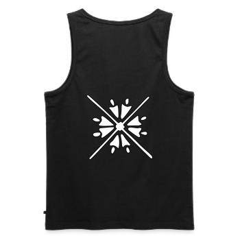 Ornament - Vectorgraphic - Männer Premium Bio Tank Top - Schwarz - Hinten - AI Model Male 178 light (178cm)