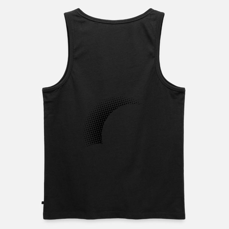 gepunkteter halber Halbkreis Vectorgraphic - Männer Premium Bio Tank Top - Schwarz