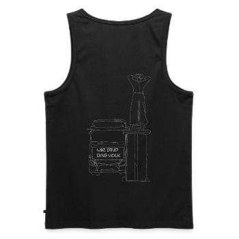 Wir sind das Volk - Männer Premium Bio Tank Top - Schwarz - Hinten - AI Model Male 178 light (178cm)