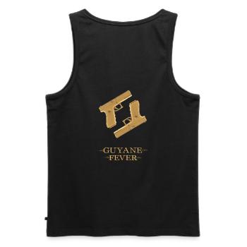 Guyana-Fieber ODER Waffen 01 - Männer Premium Bio Tank Top - Schwarz - Hinten - AI Model Male 178 light (178cm)