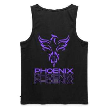Phoenix-Pracht Feuervogel-Fashion - Männer Premium Bio Tank Top - Schwarz - Hinten - AI Model Male 178 light (178cm)