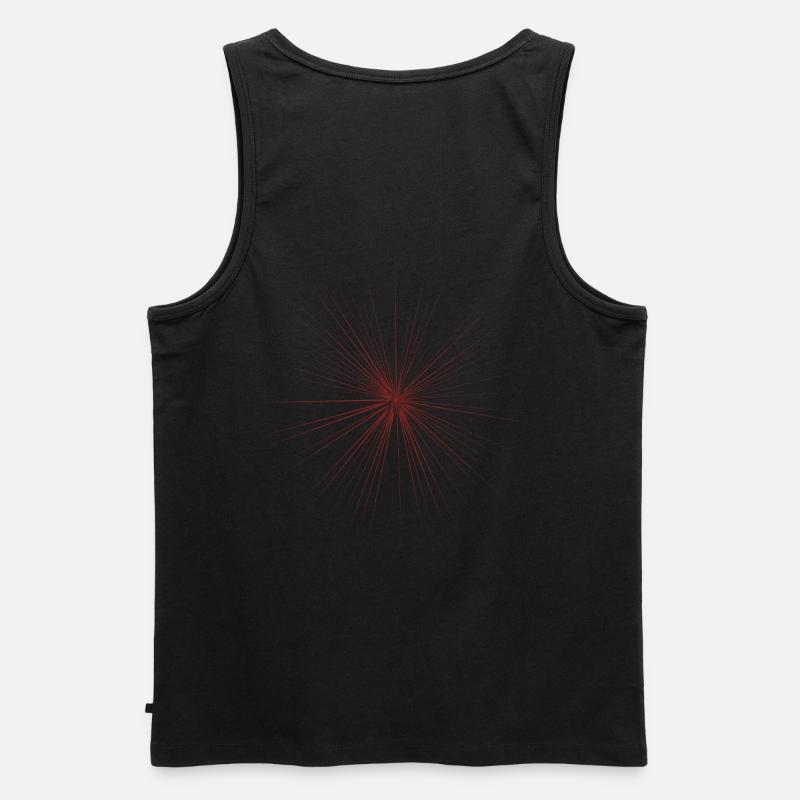 glühen - Männer Premium Bio Tank Top - Schwarz