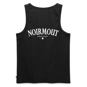 Noirmout west coast - Débardeur bio Premium Homme - noir - Dos - AI Model Male 178 light (178cm)