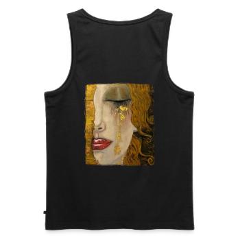 Gustav klimt - Men's Premium Organic Tank Top - black - Back - AI Model Male 178 light (178cm)