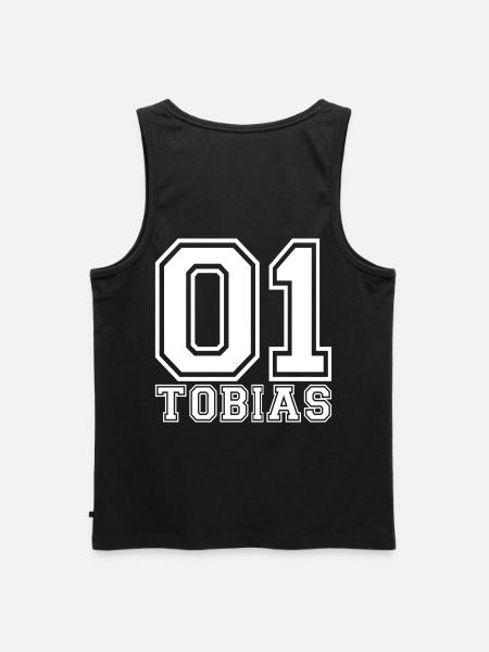 Tobias- name - Men's Premium Organic Tank Top - black