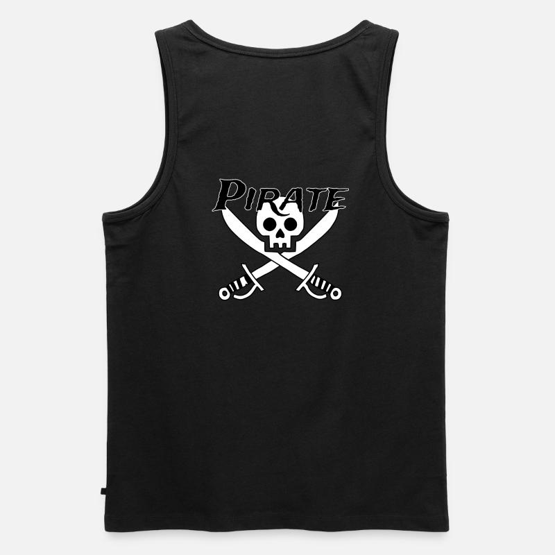 Pirate - Totenschädel - Männer Premium Bio Tank Top - Schwarz