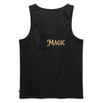 Feel the Magic - Biathlon - Men's Premium Organic Tank Top - black - Back - AI Model Male 178 light (178cm)