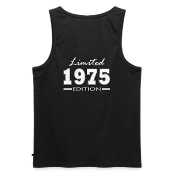 1976 - Limitierte Auflage - Männer Premium Bio Tank Top - Schwarz - Hinten - AI Model Male 178 light (178cm)