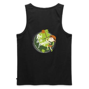 Roi de la jungle - Débardeur bio Premium Homme - noir - Dos - AI Model Male 178 light (178cm)