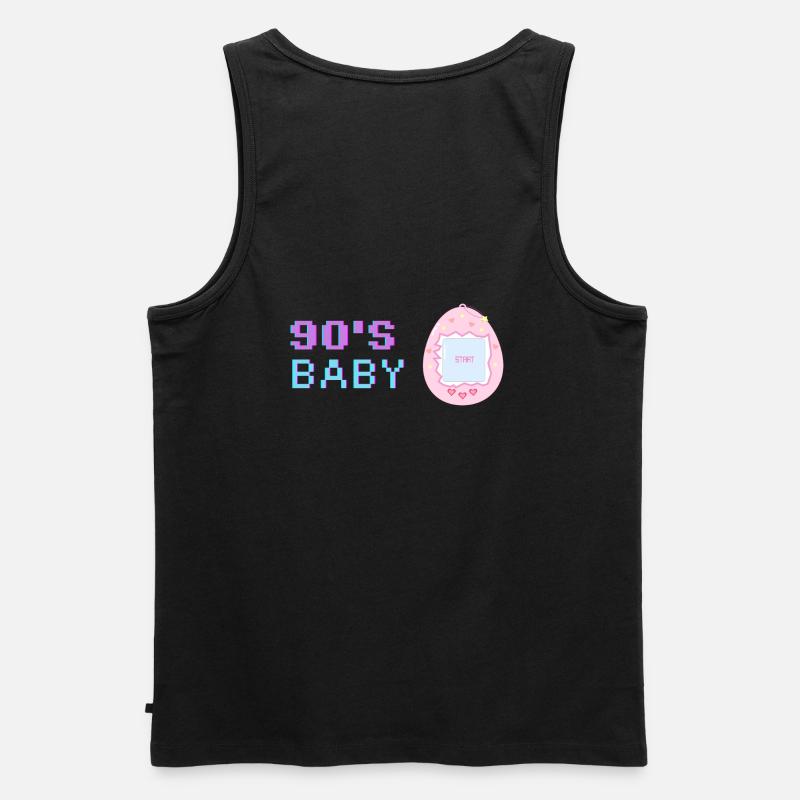 90s Throwback - Männer Premium Bio Tank Top - Schwarz