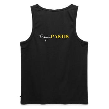 Papa Pastis - Débardeur bio Premium Homme - noir - Dos - AI Model Male 178 light (178cm)