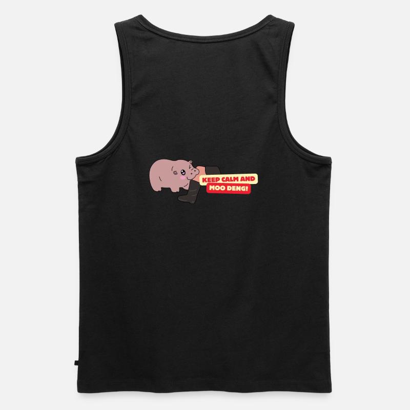 Moo Deng Attack! - Männer Premium Bio Tank Top - Schwarz
