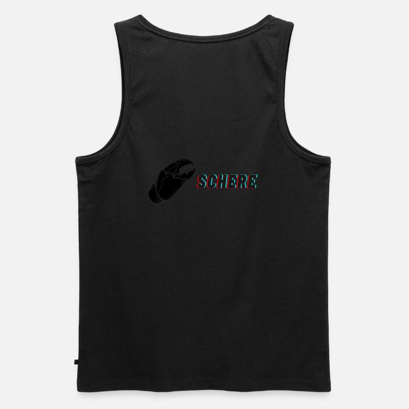 SCHERE! - Männer Premium Bio Tank Top - Schwarz