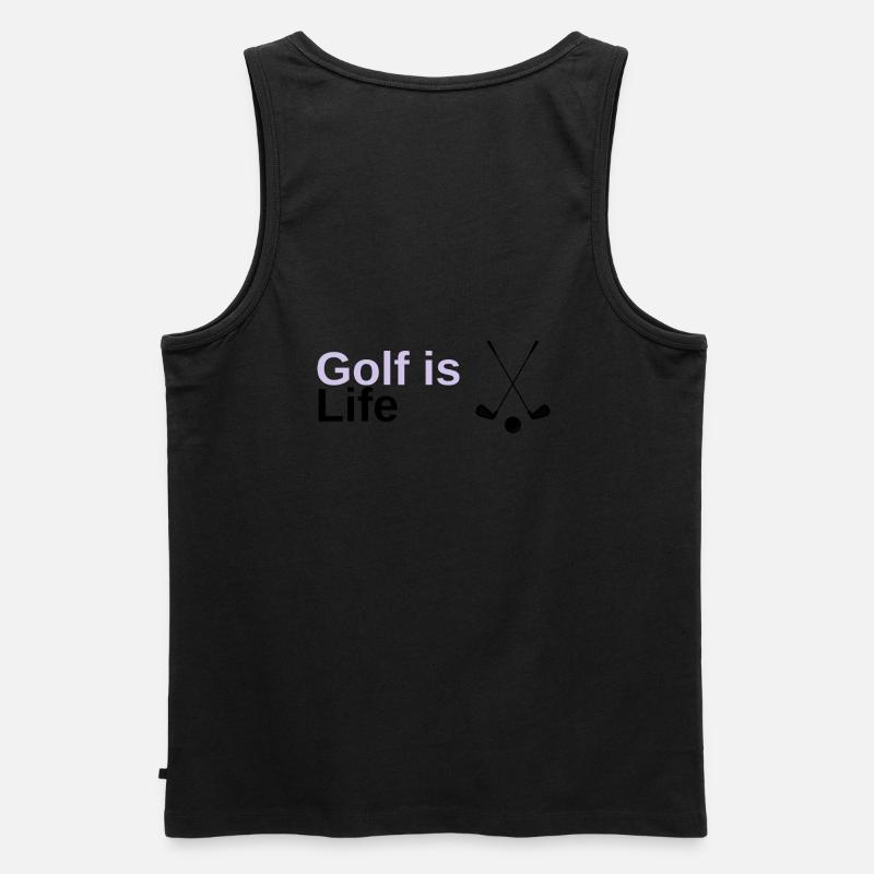 Golf is life - Männer Premium Bio Tank Top - Schwarz