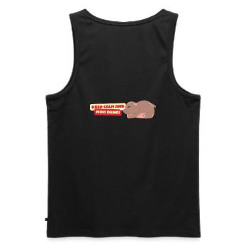 Moo Deng! - Männer Premium Bio Tank Top - Schwarz - Hinten - AI Model Male 178 light (178cm)