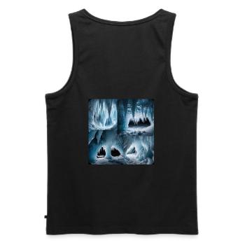 Grotte de glace - Débardeur bio Premium Homme - noir - Dos - AI Model Male 178 light (178cm)