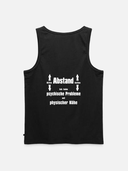 Bitte Abstand halten - Männer Premium Bio Tank Top - Schwarz