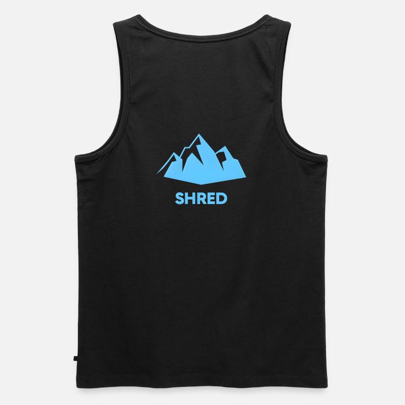 SHRED Mountain - Männer Premium Bio Tank Top - Schwarz