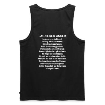 Fahrzeuglackierer/Lackierer/Lackierer-Unser/Lack - Männer Premium Bio Tank Top - Schwarz - Hinten - AI Model Male 178 light (178cm)