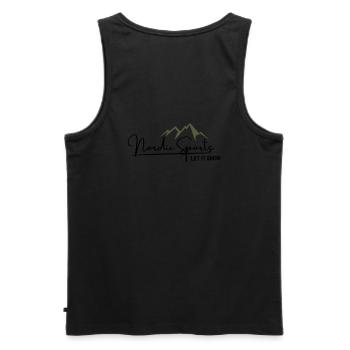 Nordic Sports Addicts - Männer Premium Bio Tank Top - Schwarz - Hinten - AI Model Male 178 light (178cm)