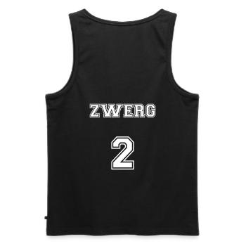  Zwerg 2 - Männer Premium Bio Tank Top - Schwarz - Hinten - AI Model Male 178 light (178cm)