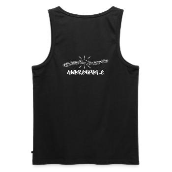 Unbreakable Rückendruck zerrissene Ketten - Männer Premium Bio Tank Top - Schwarz - Hinten - AI Model Male 178 light (178cm)