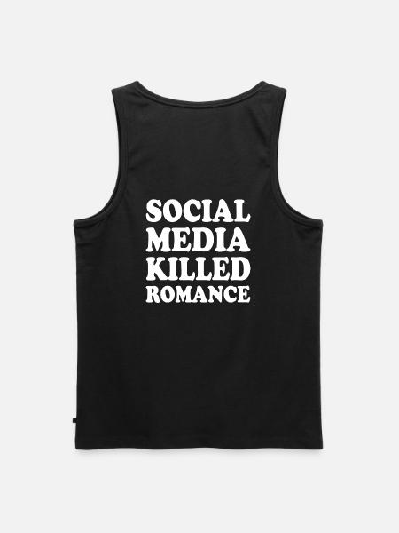 social media killed romance - Herre Premium økologisk tanktop - sort