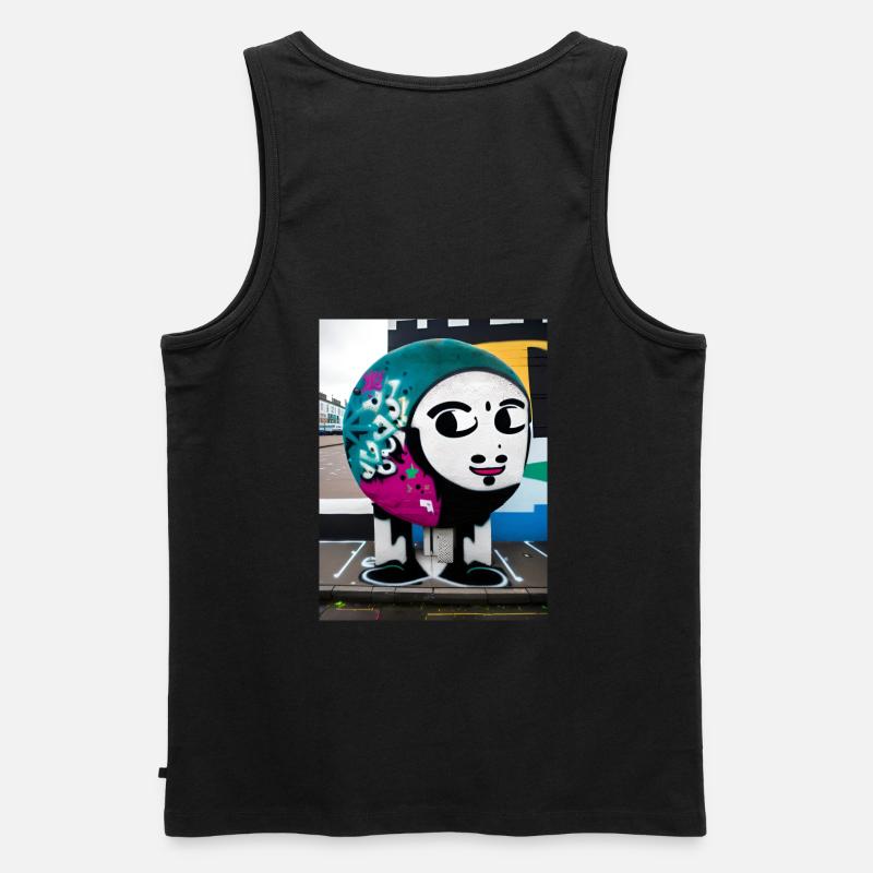 Graffiti Man - Männer Premium Bio Tank Top - Schwarz