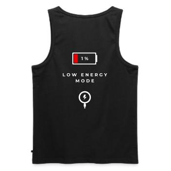Low Energy Mode Graphics - Men's Premium Organic Tank Top - black - Back - AI Model Male 178 light (178cm)
