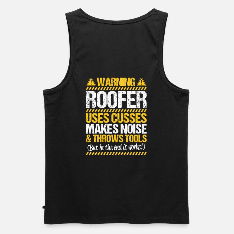 Dachdecker Dachdeckerei Dachklempner Roofer - Männer Premium Bio Tank Top - Schwarz