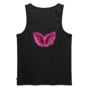 Angelwings,Ailes,Aquarelle,Rose,Ailes d’ange - Débardeur bio Premium Homme - noir - Dos - AI Model Male 178 light (178cm)