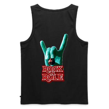 RockNRole V.1 - Débardeur bio Premium Homme - noir - Dos - AI Model Male 178 light (178cm)