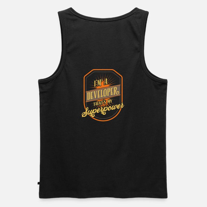 developer - Men's Premium Organic Tank Top - black