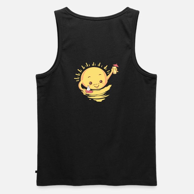 Sommer Cocktail Geschenk - Männer Premium Bio Tank Top - Schwarz
