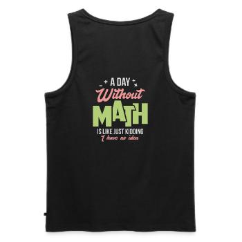 mathematics - Men's Premium Organic Tank Top - black - Back - AI Model Male 178 light (178cm)