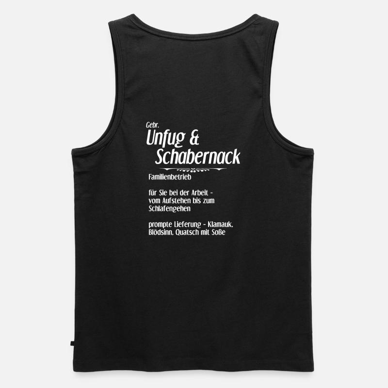 Unfug und Schabernack - Männer Premium Bio Tank Top - Schwarz
