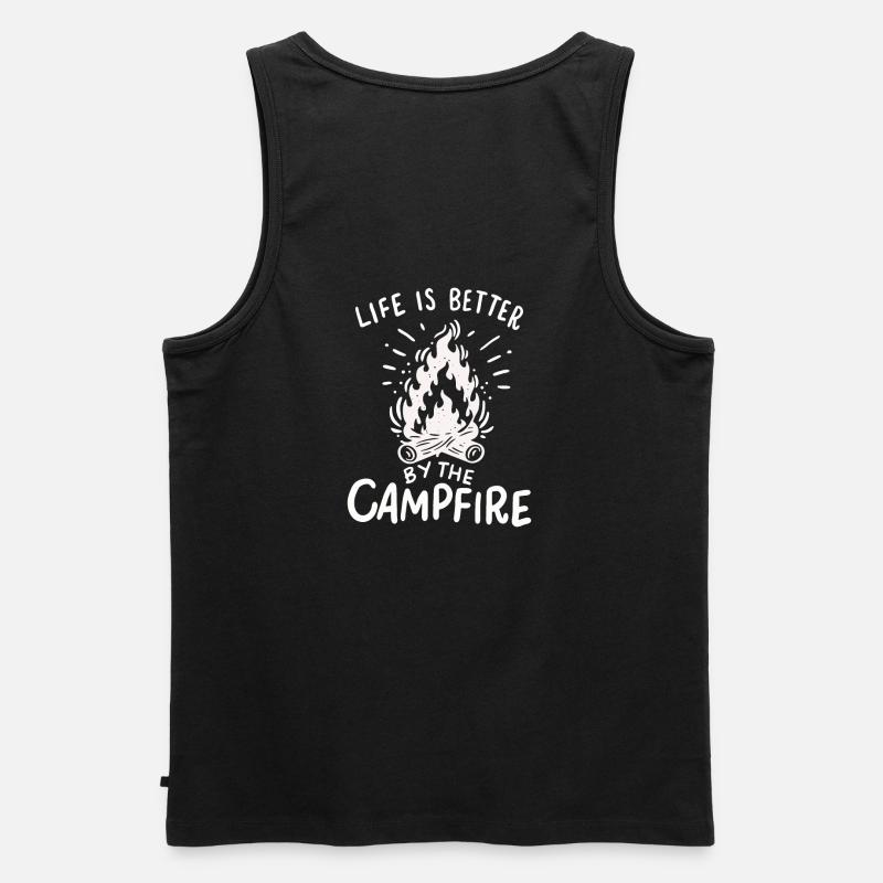 Camping - Männer Premium Bio Tank Top - Schwarz
