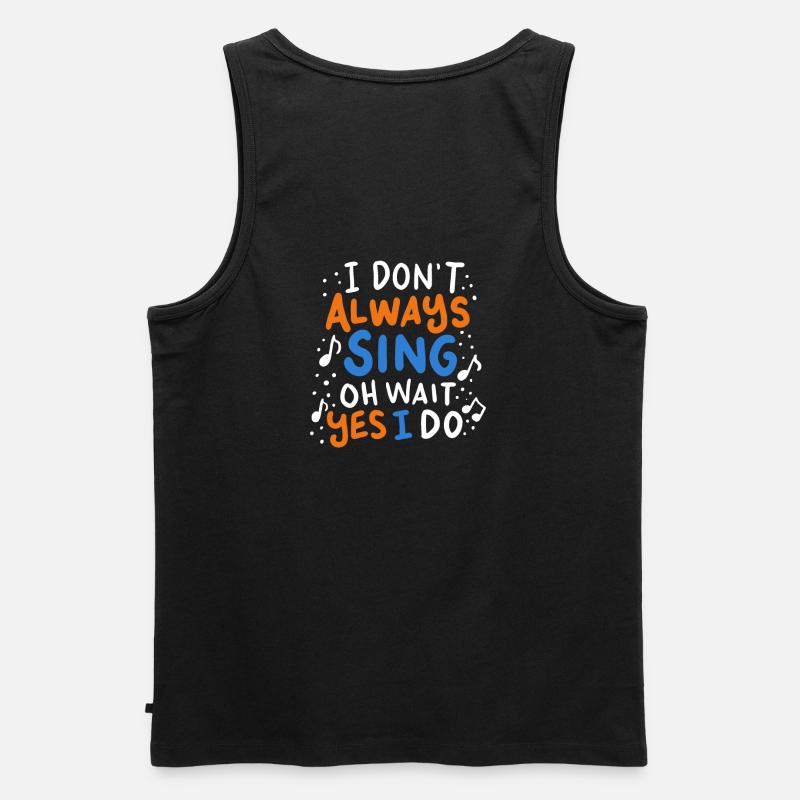 Sänger - Männer Premium Bio Tank Top - Schwarz