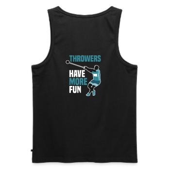 Athletics - Men's Premium Organic Tank Top - black - Back - AI Model Male 178 light (178cm)