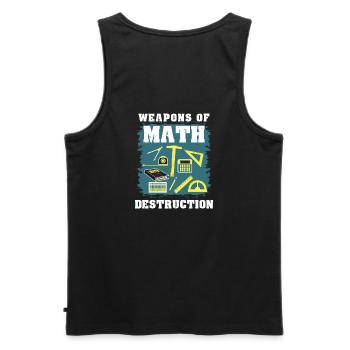 Cadeau math math - Débardeur bio Premium Homme - noir - Dos - AI Model Male 178 light (178cm)