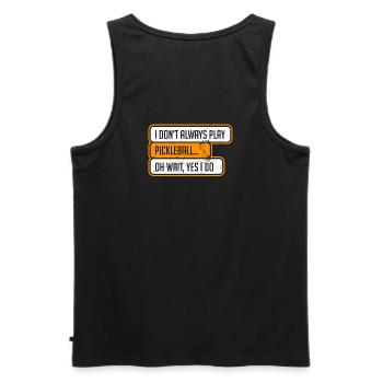 Pickleball Pickleball - Männer Premium Bio Tank Top - Schwarz - Hinten - AI Model Male 178 light (178cm)